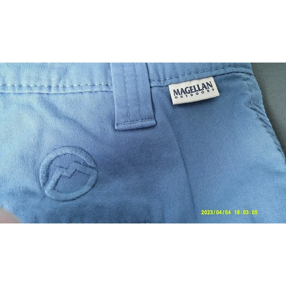 Magellan Outdoors Men's Shorts 32 Waist Flex Technology Medium Dusty Blue